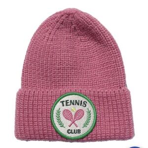 Maisonette Bubu girls hat pink tennis club wool